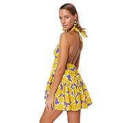 Trendyol Womens - Multi-Color Basic Dress, Yellow-Multicolor, 14 UK