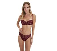 Trendyol Women's Plain Single Pack Knit Underwear Pairs Underpants, Burgundy, Small (Pack of 2)