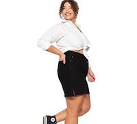 Trendyol Womens Plus Size & Bermuda - Black Normal Waist Shorts, Black, 16 Plus UK