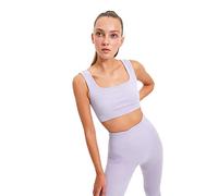 Trendyol Women's Sportswear Crop Square Collar Knit Sports Bra, Lila, Medium