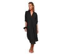 Trendyol Women's Tip Detailed Beach Dress, Black, 36