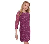 Trendyol Women's Trendyol Woman Fitted Bodycon Crew Neck Woven Dress, Burgundy, 38 UK