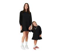 Trendyol Women's Trendyol Woman Regular Shift Crew Neck Knit Dress, Black, XL UK