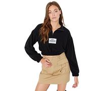 Trendyol Women's Twoaw23sw00434/Siyah Sweatshirt, Black, XS UK