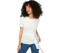 Trendyol Women's White Connections Detailed Knitted Blouse, White, Small