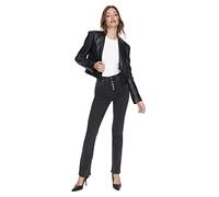 Trendyol Women's Woman Flare Jeans, Black, 40
