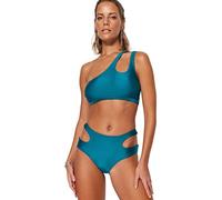 Trendyol Women's Woman Knit Bikini Top Swimwear, Oil, 10