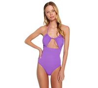 Trendyol Women's Woman Plain Knit Swimsuit Swimwear, Purple, 6