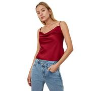 Trendyol Women's Woman Regular fit Bodycon Cowl Neck Woven Blouse Basic, Burgundy, 16