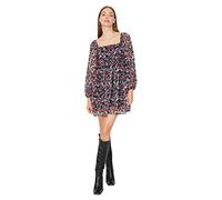 Trendyol Women's Woman Regular Shift Square Collar Woven Dress, Multi-Color, 14