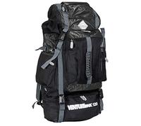 Trendyshop365 Borderline Ultra-Light Trekking Backpack Weight Only 1.00 kg Hiking Backpack 120 Litres Many Pockets Colour Black / Grey, Black / Grey