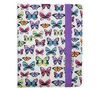 Trendz Protective Folio Case Cover with Built-In Stand and Closing Strap for iPad 2/3/4 - Butterflies