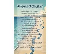 Trendzeen Footprints In The Sand Card - Inspirational Footprints In The Sand Poem Cards To Keep in Wallet, Book, Journal - Footprints Card Set of 25 Devotional Cards