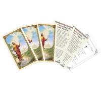 Trendzeen Oracion de San Pedro - 5 Laminated Spanish Saint Peter Card, The Lord's Prayer Card - Catholic Cards for Daily Devotion, Prayer, Reflection - Tarjeta de la Sombra de San Pedro - 6 Items Set