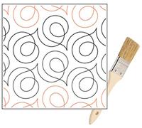Trendzeen Quilting Pantograph Pattern Paper Roll - Circle Swirl Stipple Design | Easy to Tear Away, Longarm Quilting Machines Compatible | 2 Count