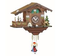 Trenkle Kuckulino Black Forest Clock Swiss House with quartz movement and cuckoo chime, turning dancers TU 2019 SQ
