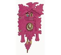 Trenkle Kuckulino Black Forest Clock with quartz movement and cuckoo chime, turning dancers TU 2018 PQ pink