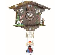 Trenkle Kuckulino Miniature Clock Black Forest House Swiss Quartz with Cuckoo Call