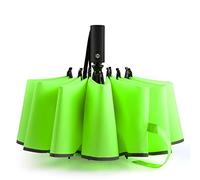 Trenovo Inverted Reverse Compact Umbrella with Windproof Double Vented Canopy, Reflective Stripe, Auto-open & Close