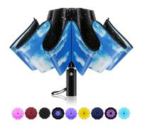 Trenovo Inverted Umbrella - Windproof Travel Umbrella with Reflective Stripe, Reverse Compact, Auto-open & Close
