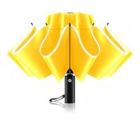 Trenovo Inverted Umbrella - Windproof Travel Umbrella with Reflective Stripe, Reverse Compact with Double Vented Canopy, Folding Portable, Auto-open & Close