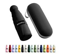 Trenovo Portable Travel Umbrella, Small Compact Mini Umbrella - Fits in Pocket/Purse, Manual Open/Close, UV Protection, Suitable for Women, Kids & Men Black