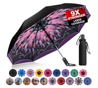 Trenovo Ultra Windproof Travel Umbrella,2023 Pro-Series Automatic Compact Folding Umbrellas for Rain [Light, Portable, Durable, Superior], Car, Purse (Feather)