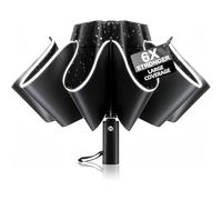 Trenovo Inverted umbrella, Windproof Travel Umbrella with Reflective Stripe, Reverse Compact Umbrella with Double Vented Canopy, Folding Portable Umbrella, Auto-open & Close Upside Down Umbrella