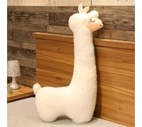 TRENSETGO Alpaca Plush Toy, Long Neck Stuffed Animal, Side Sleeper Pillow, Home Décor, Stuffed Animal, Cartoon Animal, Llama, Gift for Girlfriend, Kids, Boyfriend, Lover, Friends (White-100cm)