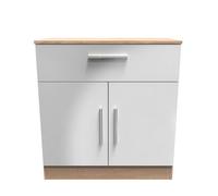 Trent 1 Drawer Sideboard In Grey & Bardolino Oak (Ready Assembled)