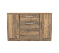 Trent 2 Door 3 Drawer Sideboard In Vintage Oak (Ready Assembled)