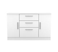 Trent 2 Door 3 Drawer Sideboard In White Matt (Ready Assembled)