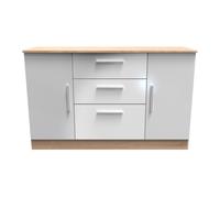 Trent 2 Door 3 Drawer Sideboard (Ready Assembled) Ready Assembled 2 U Grey One Size