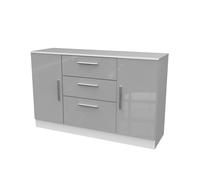 Trent 2 Door 3 Drawer Sideboard (Ready Assembled) Ready Assembled 2 U Mid Grey Large
