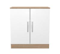 Trent 2 Door Sideboard In White Matt & Black Matt (Ready Assembled)