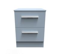 Trent 2 Drawer Bedside In Denim (Ready Assembled)