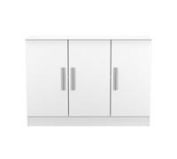 Trent 3 Door Sideboard In White Matt (Ready Assembled)