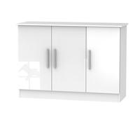 Trent 3 Door Sideboard In White (Ready Assembled)