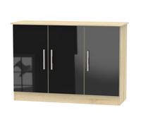 Trent 3 Door Sideboard (Ready Assembled) Ready Assembled 2 U Black One Size