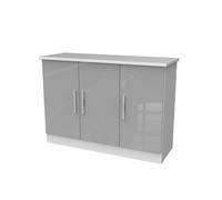 Trent 3 Door Sideboard (Ready Assembled) Ready Assembled 2 U Mid Grey Large
