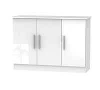 Trent 3 Door Sideboard (Ready Assembled) Ready Assembled 2 U White One Size