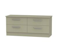 Trent 4 Drawer Bed Box In Mushroom & Mushroom Matt (Ready Assembled)