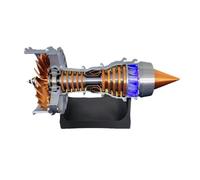 TRENT 900 Turbofan Engine Model Kit That Works, Simulated Aircraft Engine with LED Light & Throttle Control, 50+ PCS STEM Educational Science Display (Battery)