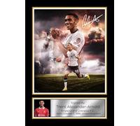Trent Alexander-Arnold Signed Autographed Portrait Poster Print - Liverpool F.C. & England Star - Dramatic Skyline Edition with Action Shot & Signature, A3 Poster + White Frame