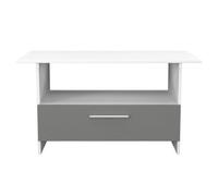 Trent Bottom Drawer Coffee Table In Dusk Grey & White Matt (Ready Assembled)