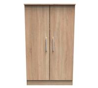 Trent Double Midi Wardrobe In Black Gloss & Black Matt (Ready Assembled)