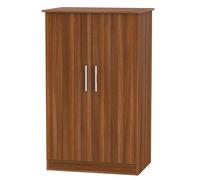 Trent Double Midi Wardrobe In Noche Walnut (Ready Assembled)