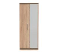 Trent Double Mirror Wardrobe In Black Gloss & Black Matt (Ready Assembled)