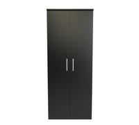 Trent Double Wardrobe In Black Matt (Ready Assembled)