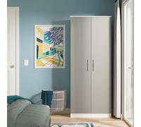 Contrast 2 Door Wardrobe Greygloss